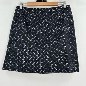 VINCE Camuto Women’s Black Lace Fully Lined 100% Cotton Skirt Size 8